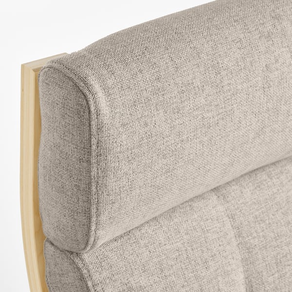 POÄNG - Armchair, birch veneer/Gunnared beige ,