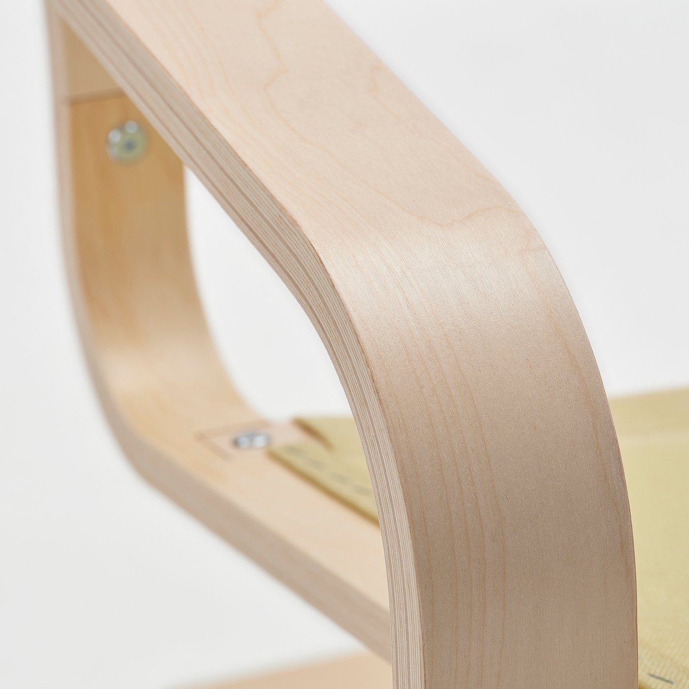 POÄNG armchair, birch veneer/Kelinge dark yellow, 68x100x82 cm