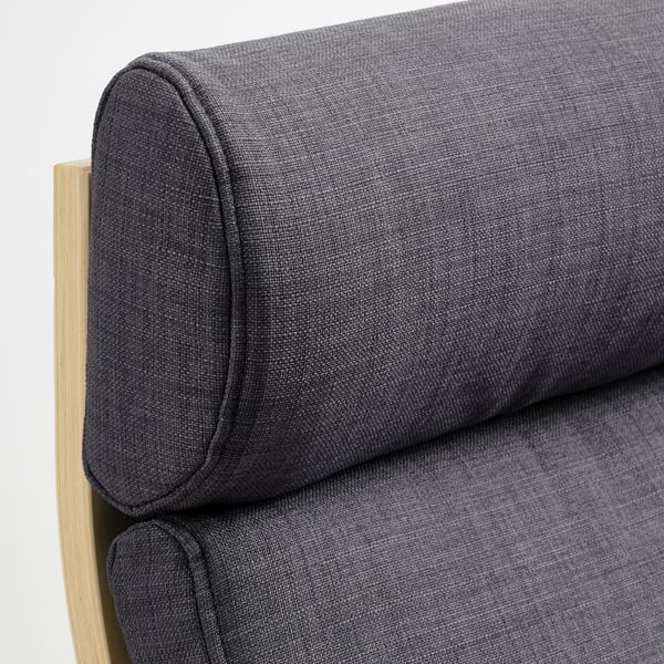 POÄNG armchair, birch veneer/Skiftebo dark grey, 68x100x82 cm
