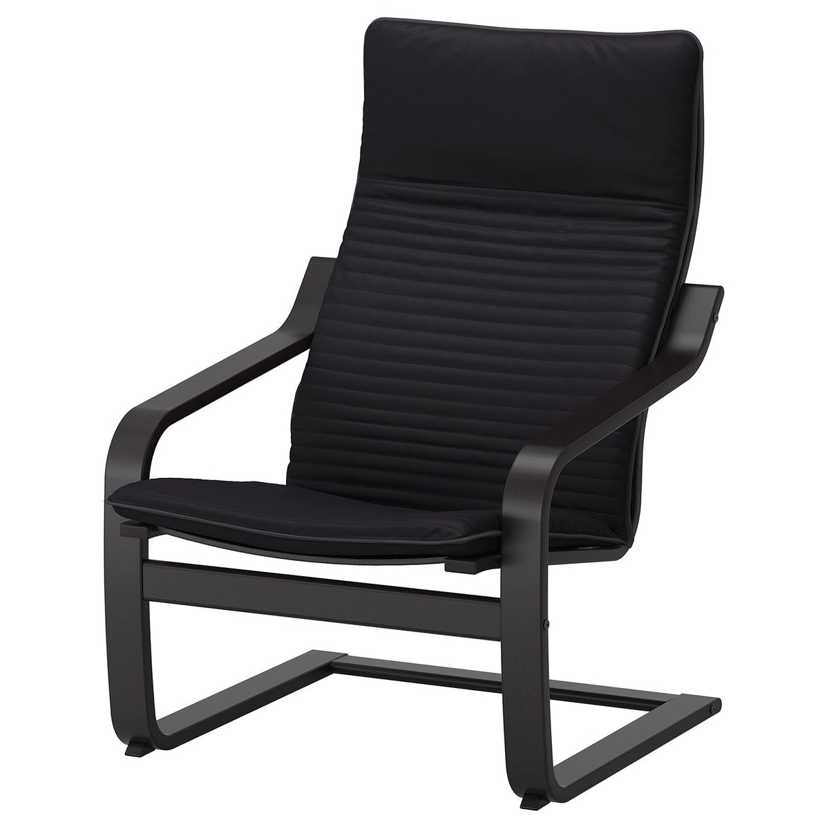 POÄNG armchair, black/Knisa black, 68x100x82 cm