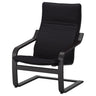 POÄNG armchair, black/Knisa black, 68x100x82 cm