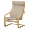 POÄNG armchair, oak/Kelinge beige, 68x100x82 cm