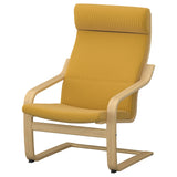 POÄNG armchair, oak/Kelinge dark yellow, 68x100x82 cm