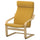 POÄNG armchair, oak/Kelinge dark yellow, 68x100x82 cm