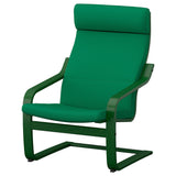 POÄNG armchair, dark green/Vissle deep green