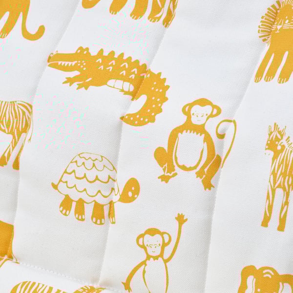 POÄNG - Armchair, birch veneer/Skogbo pattern with animals