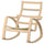 POÄNG rocking-chair frame, white stained oak veneer, 68x95x94 cm