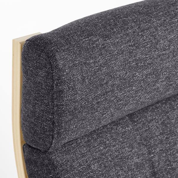 POÄNG rocking-chair, birch veneer/Gunnared dark grey, 68x95x94 cm