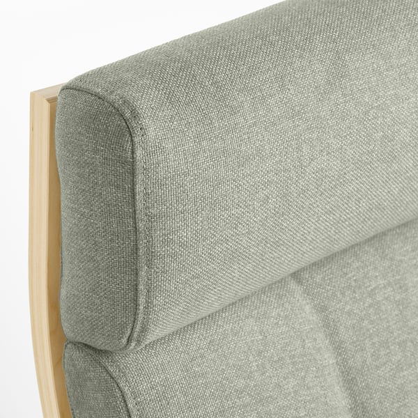 POÄNG rocking-chair, birch veneer/Gunnared light green, 68x95x94 cm