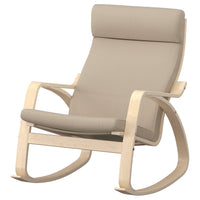 POÄNG rocking-chair, birch veneer/Kelinge beige, 68x95x94 cm