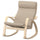 POÄNG rocking-chair, birch veneer/Kelinge beige, 68x95x94 cm