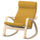 POÄNG rocking-chair, birch veneer/Kelinge dark yellow, 68x95x94 cm
