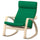 POÄNG rocking-chair, birch veneer/Vissle deep green, 68x95x94 cm