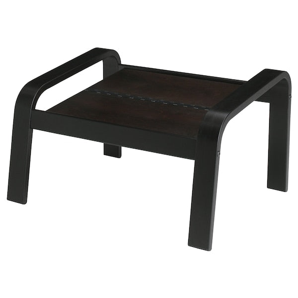 POÄNG - Footrest frame, brown-black