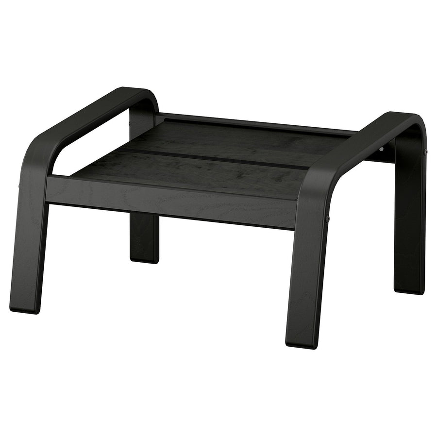 POÄNG footstool frame, black, 52x68 cm