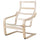 POÄNG armchair frame, birch veneer, 68x94x82 cm