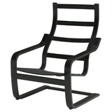 POÄNG armchair frame, black-brown, 68x97x82 cm