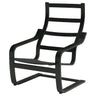 POÄNG armchair frame, black-brown, 68x97x82 cm