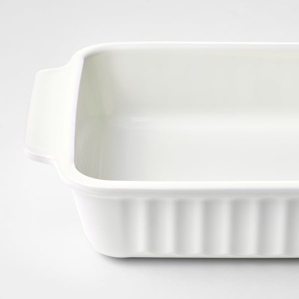POETISK oven dish, off-white, 34x23 cm