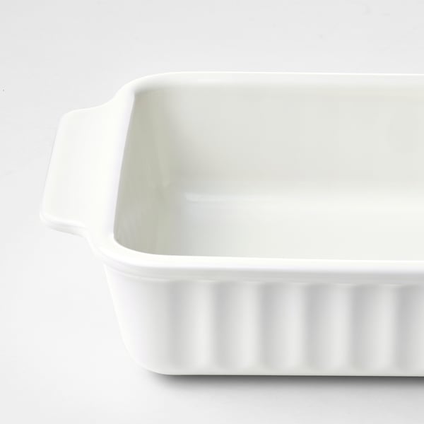 POETISK oven dish, off-white, 30x20 cm