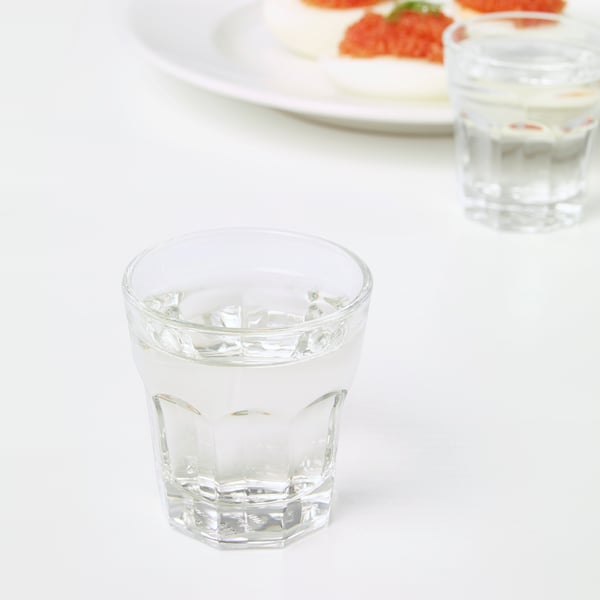 POKAL snaps glass, clear glass, 5 cl, 6 pack