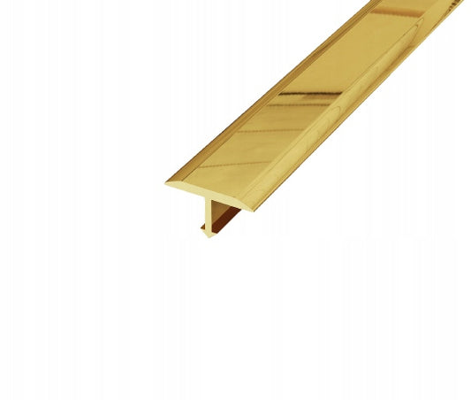 POLISHED BRASS T THRESHOLD 14X9MM L90