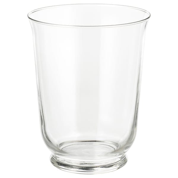 Ikea POMP - Vase/lantern, clear glass, 18 cm