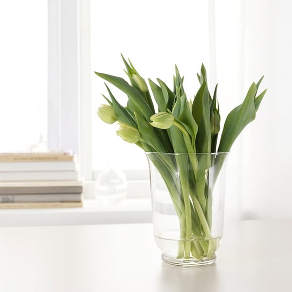 POMP vase/lantern, clear glass, 18 cm