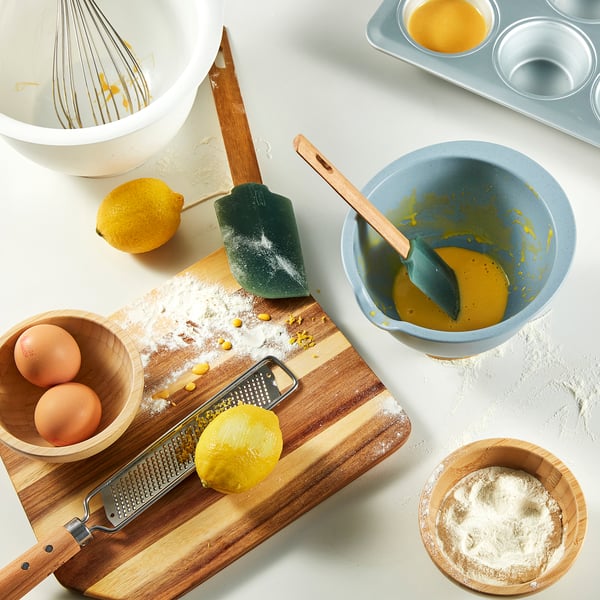 PONNYFISK mixing bowl, light grey-blue, 1 l