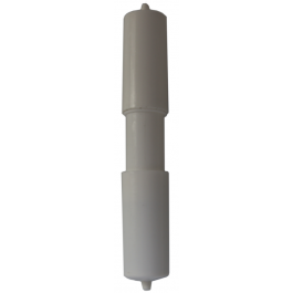 WHITE SPRING-LOADED PAPER ROLL