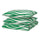 PORTLAKMÅLLA - PORTLAKMÅLLA Duvet cover and 2 pillowcases, green/white, 240x220/50x80 cm