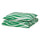 PORTLAKMÅLLA - Duvet cover and pillowcase, green/white, 150x200/50x80 cm