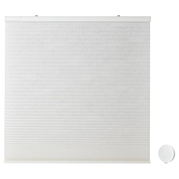 PRAKTLYSING - Honeycomb curtain with hub kit, white, 80x195 cm