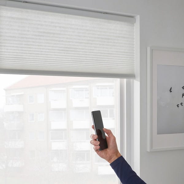 Ikea PRAKTLYSING Cellular blind wireless/batteryoperated white 120x195 cm ,