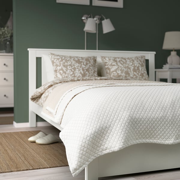 PRAKTVIAL - Bedspread, off-white,260x250 cm