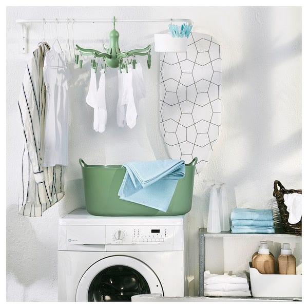 Ikea PRESSA - Hanging dryer 16 clothes pegs, green