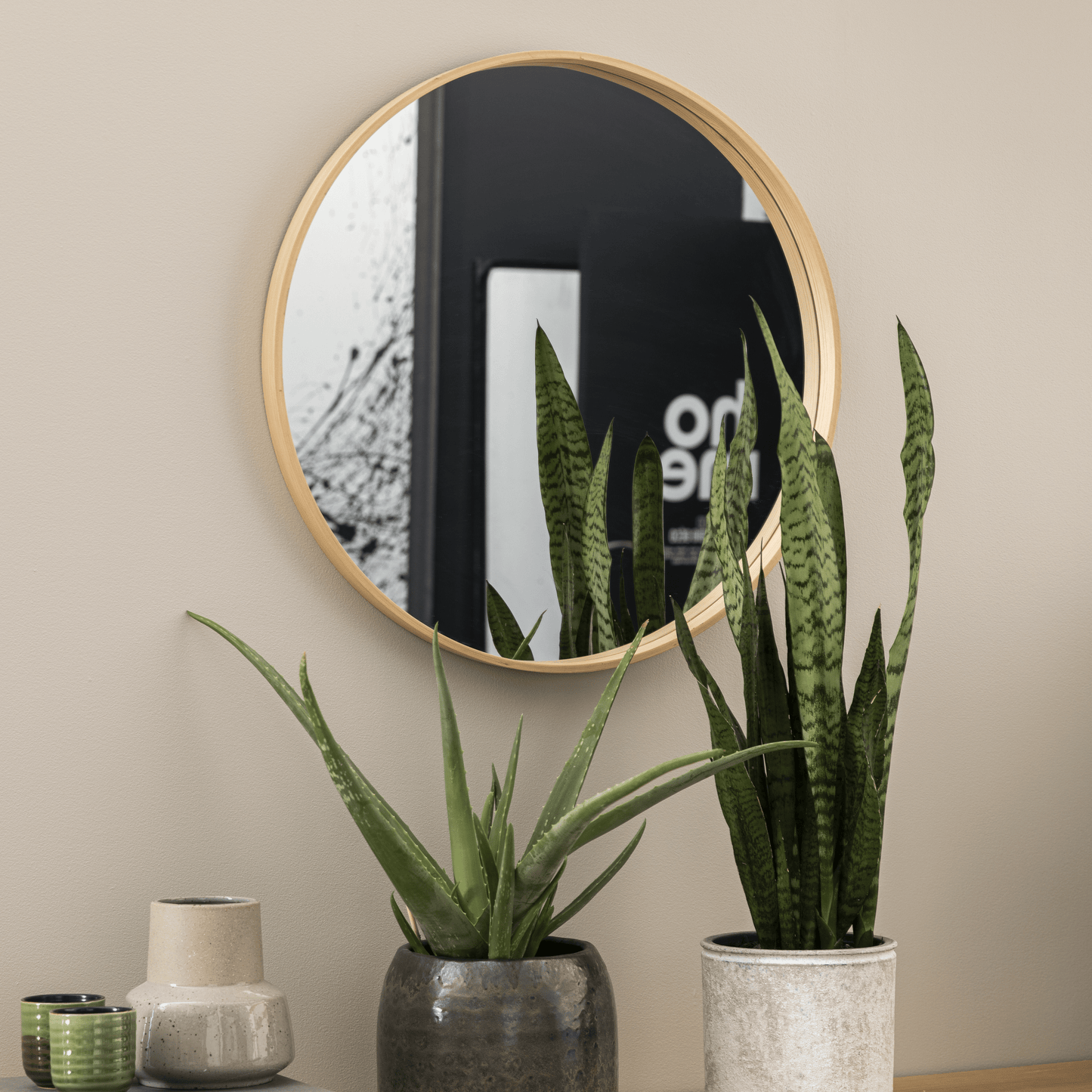 Bricocenter NORDIK MIRROR NATURAL WOOD D62 CM