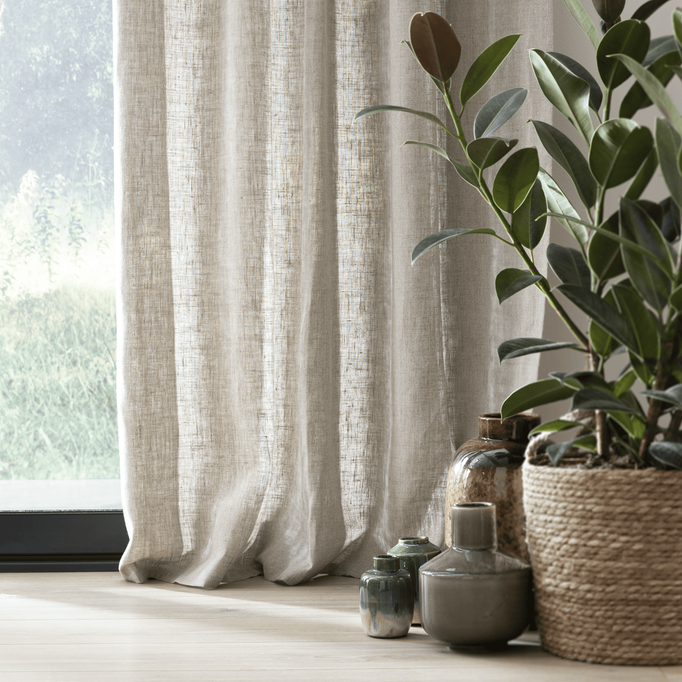 Bricocenter TENDA LENAYA LINO NATURALE 200X280CM FETTUCCIA E PASSANTE NASCOSTO