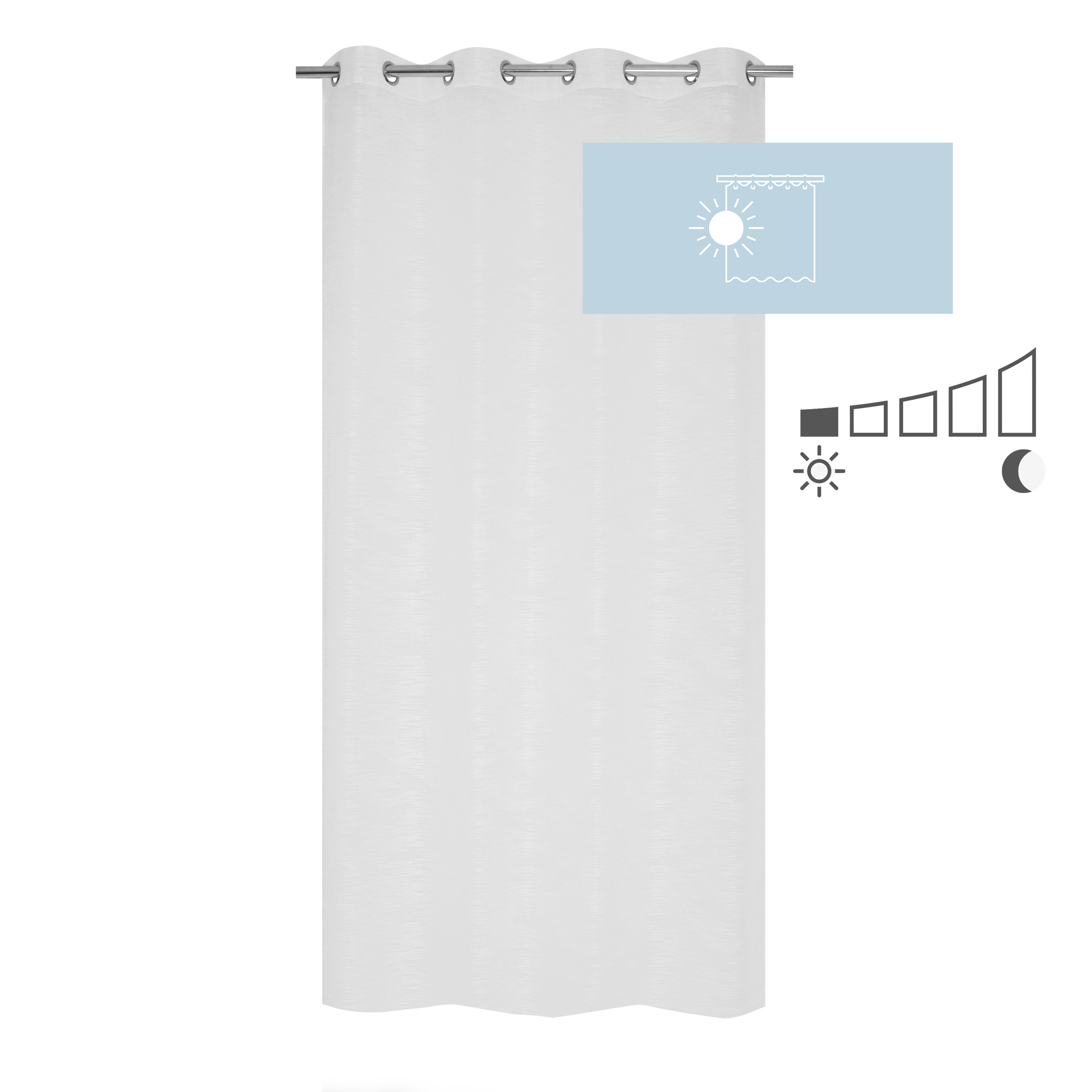 Bricocenter MARYNE WHITE FILTER CURTAIN 140X280CM WITH EYELETS