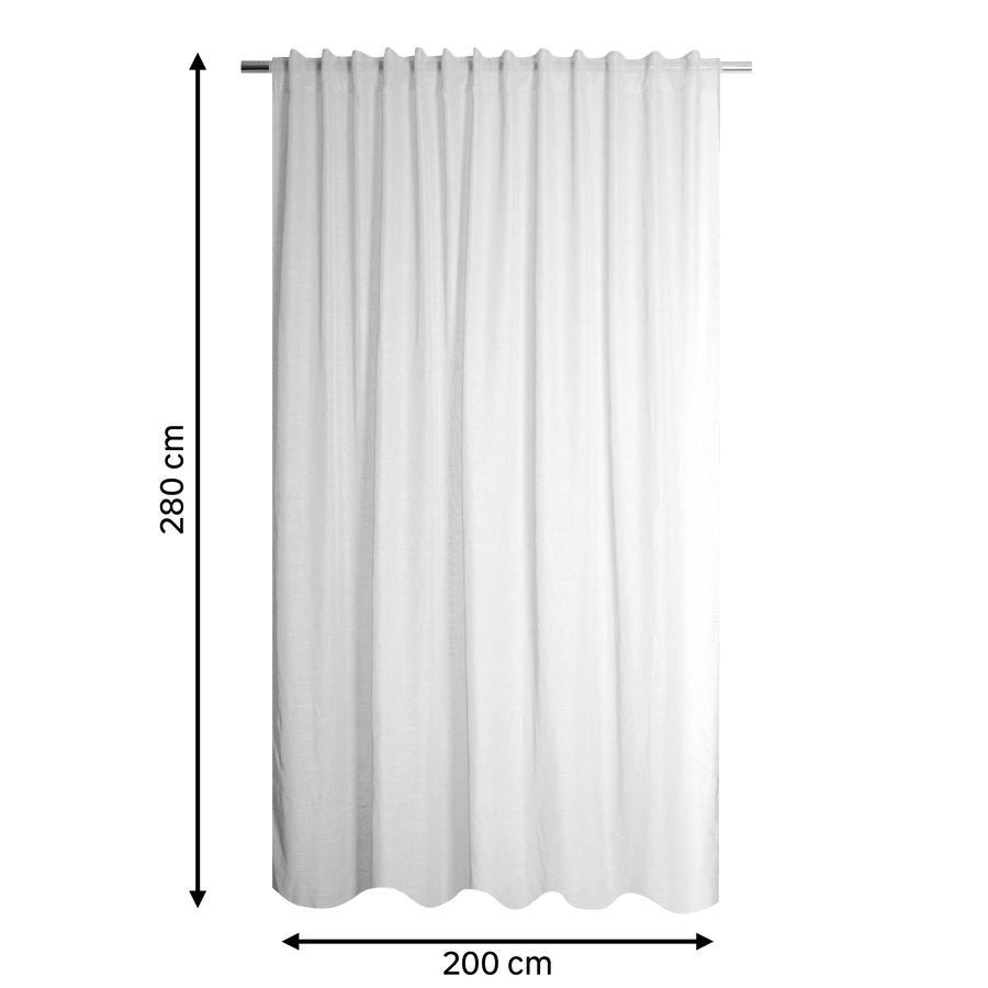 Bricocenter CAMBRIA WHITE FILTER CURTAIN 200X280CM WITH WEBBING AND CONCEALED LOOP