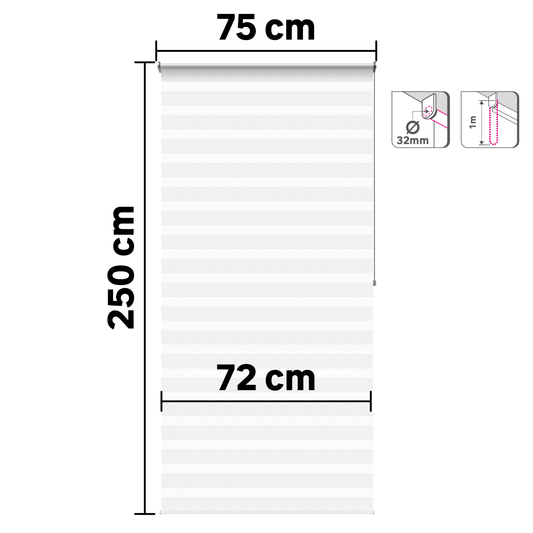 Bricocenter TENDA RULLO BOLERO NIGHT&DAY BIANCO 75X250CM