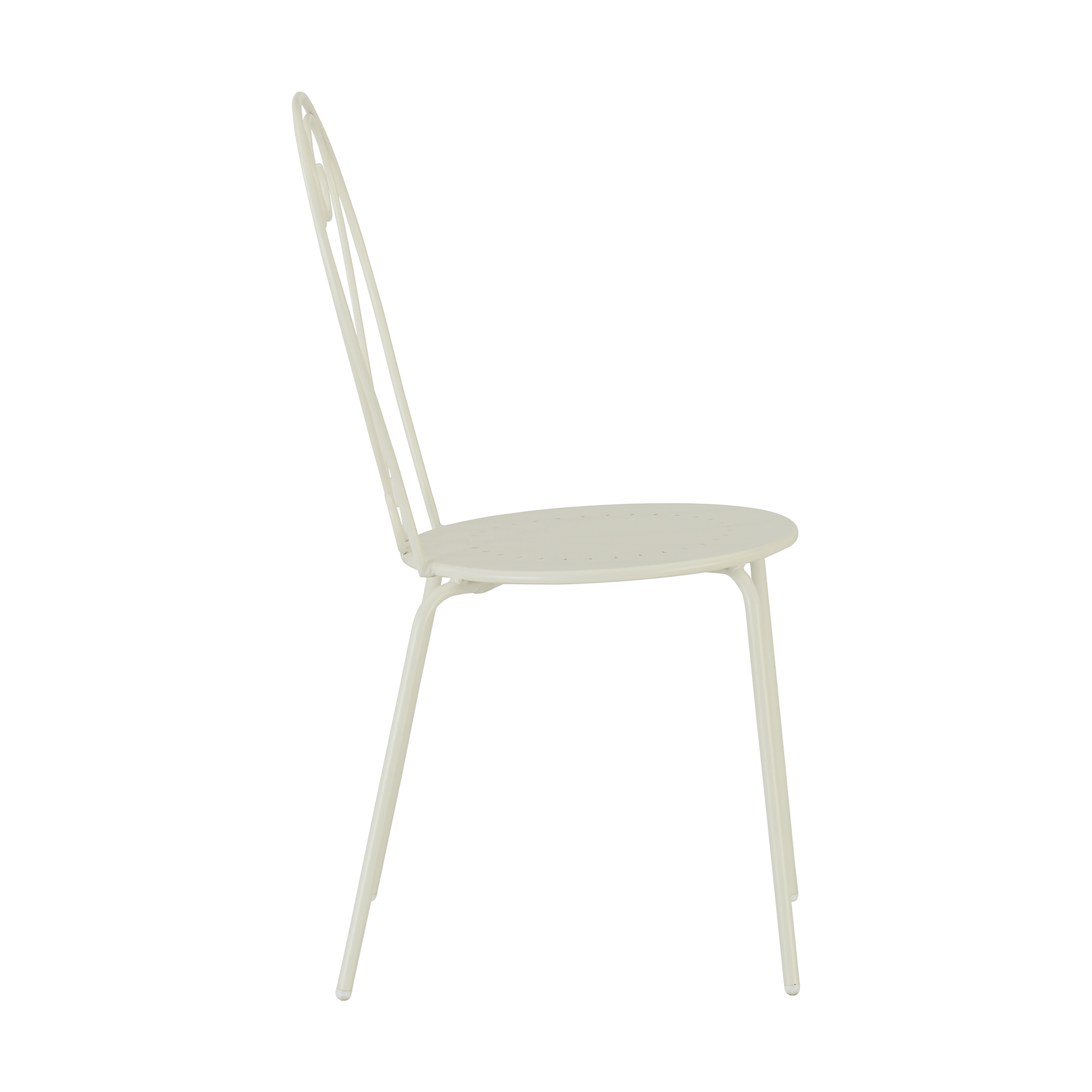 Bricocenter NATERIAL ROMEO STEEL CREAM DINING CHAIR