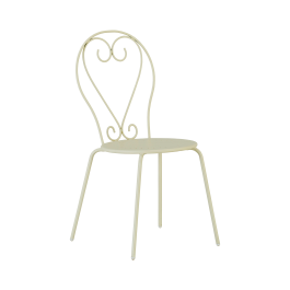 NATERIAL ROMEO STEEL CREAM DINING CHAIR