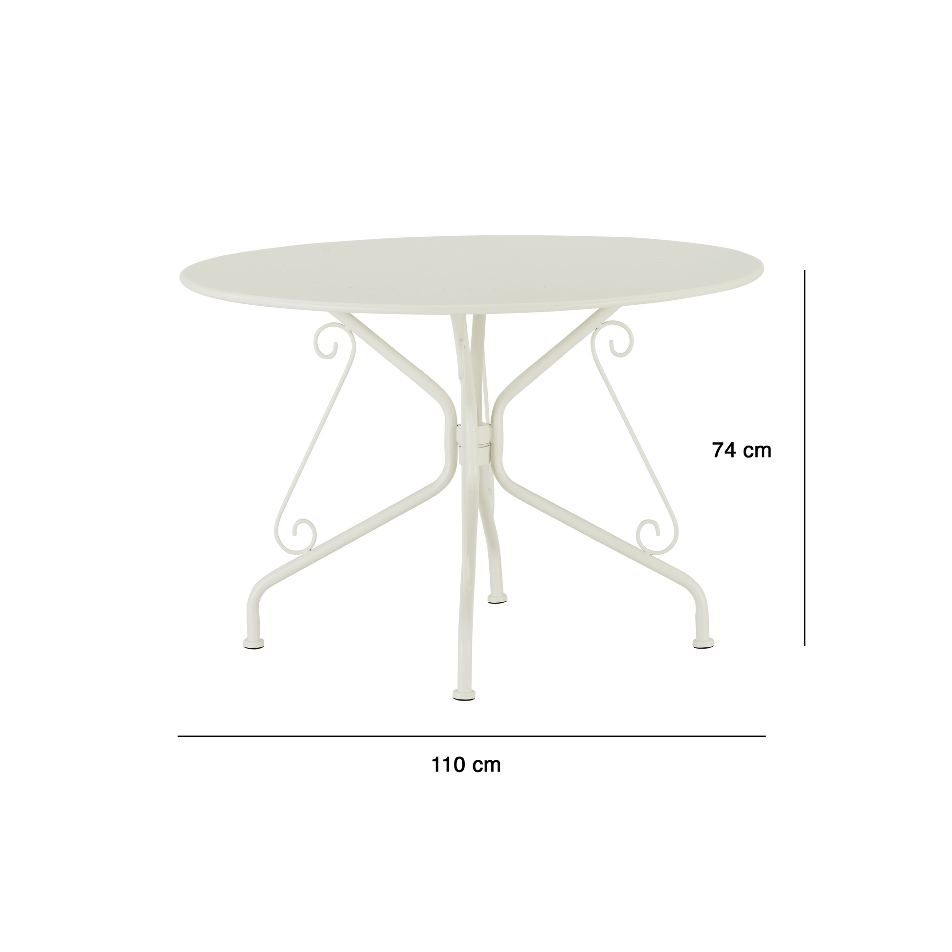 Bricocenter NATERIAL ROMEO ALUMINUM DINING TABLE D110CM CREAM