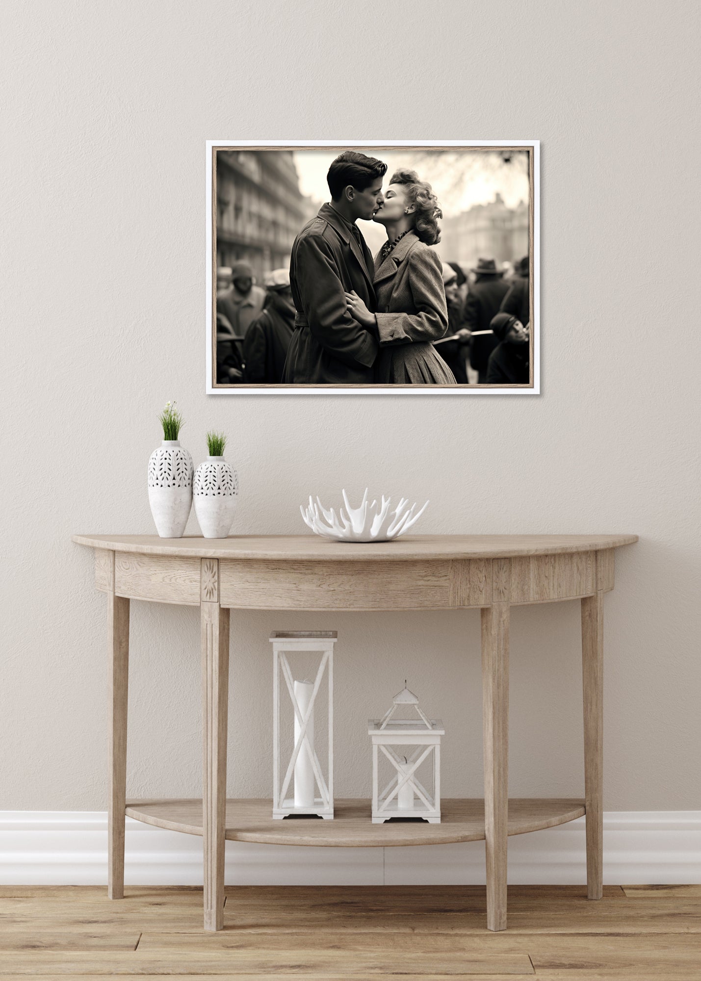 Unika 40x50 frame in white and natural wood