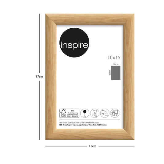 Bomberino frame, 10x15 cm, oak wood