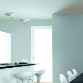 CEILING LIGHT VESEVUS PLASTIC WHITE D18 E27=60W