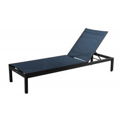 MALLORCA STEEL TEXTILENE LOUNGER BLACK