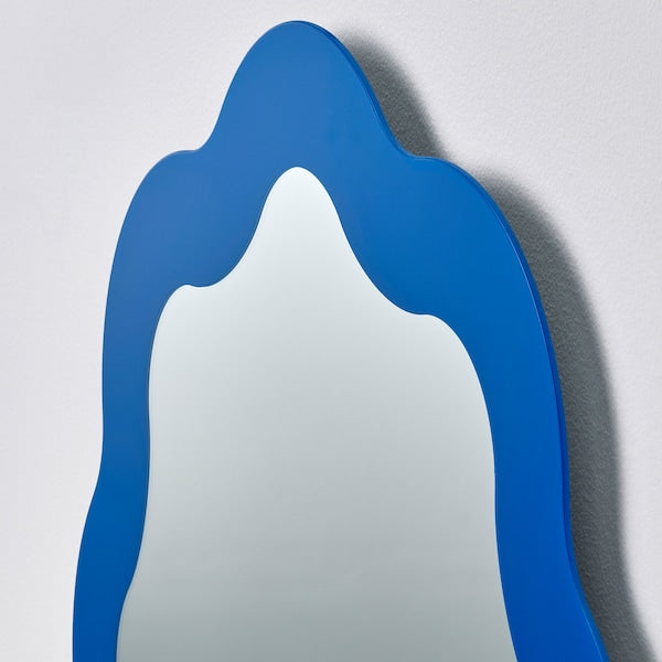 PRUNKHALLON - Mirror, blue, 40 cm