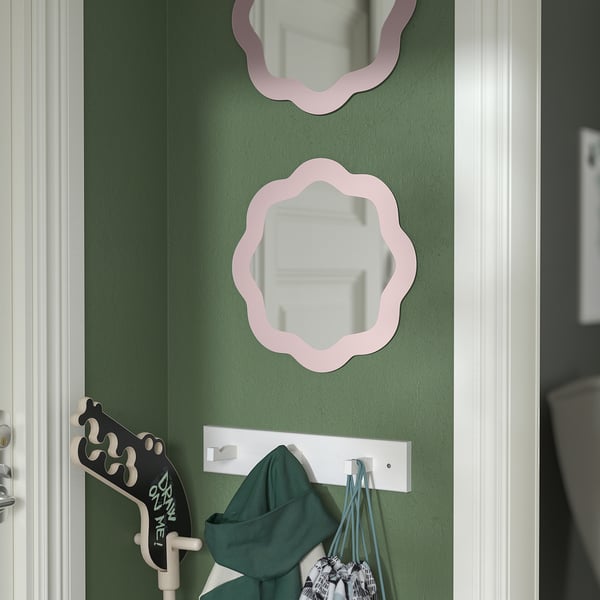 PRUNKHALLON mirror, light pink, 40 cm